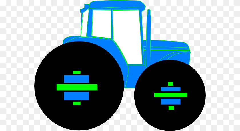 Information About Blue Tractor Clipart, Transportation, Vehicle, Bulldozer, Machine Sticker PNG