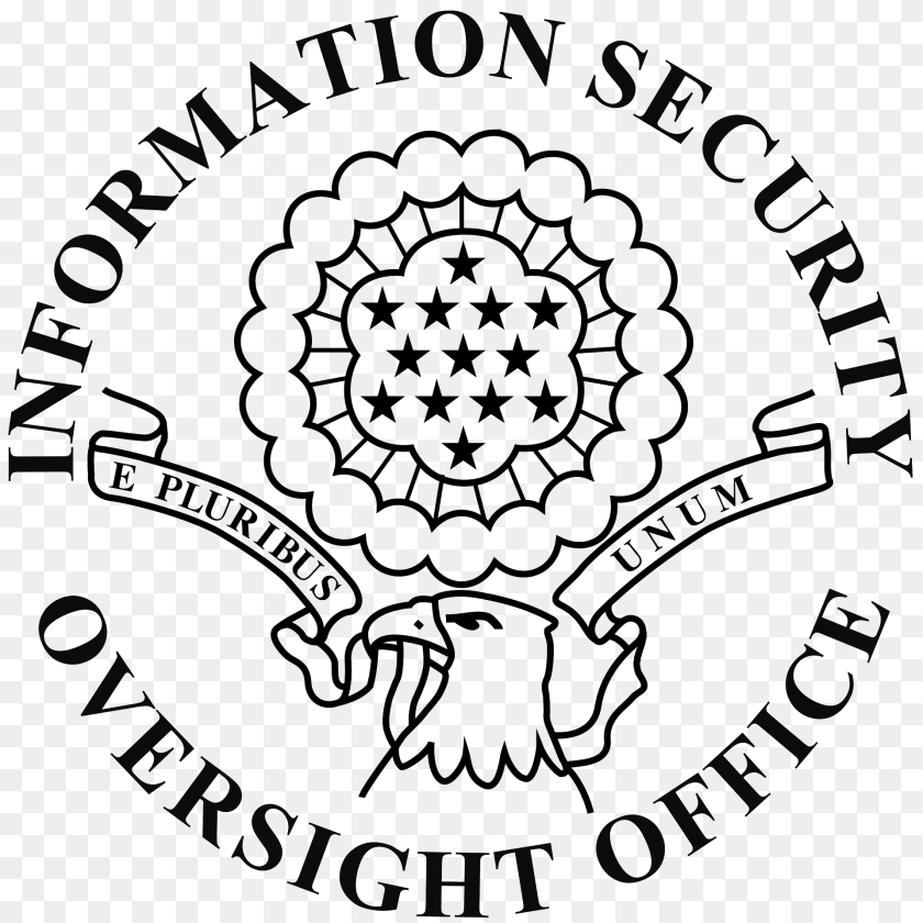 1920x1920 Information Security Oversight Office Seal Bw Clipart, Logo, Emblem, Symbol, Dynamite Sticker PNG