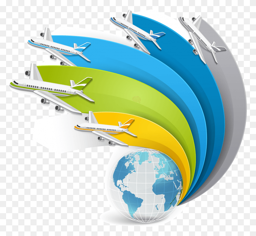 2629x2413 Информационная Туристическая Инфографическая Карта Воздушный Файл Самолет С Глобусом Логотип, Графика, Мегаполис Hd Png Скачать