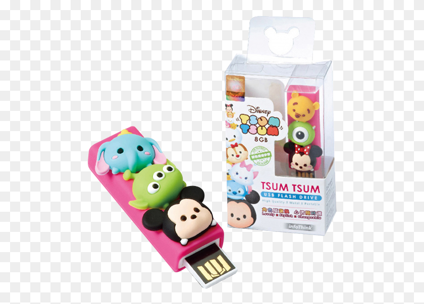 495x543 Descargar Png Infothink Disney Tsum Tsum Usb Flash Drive 16Gb Memoria Usb De Tsum Tsum, Pez Dispenser, Toy, Rubber Eraser Hd Png