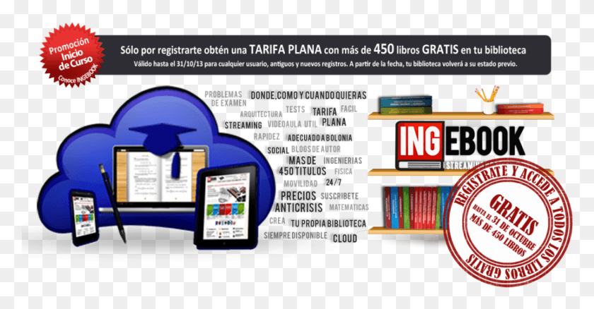 1010x490 Descargar Png Ingebook Gratis 450 Libros Photo Banner Ingebook Promo Publicidad Online, Teléfono Móvil, Teléfono, Electrónica Hd Png