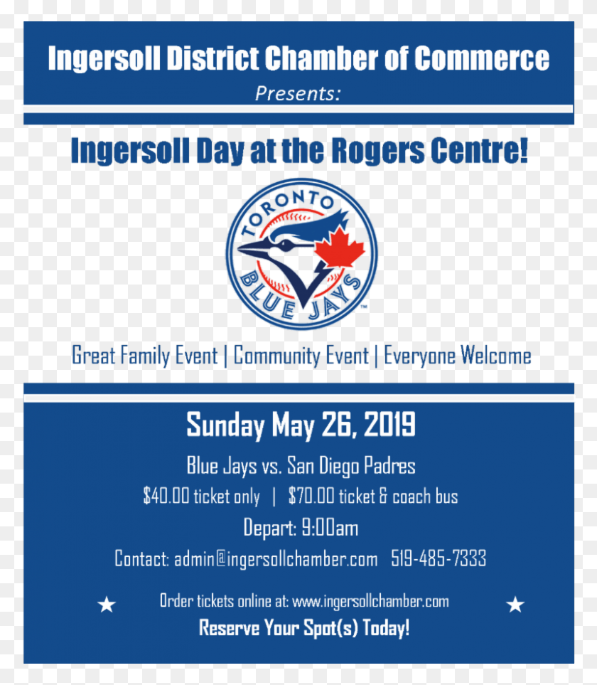 800x927 Ingersoll Blue Jays Day 2019 Toronto Blue Jays New, Poster, Advertisement, Flyer HD PNG Download