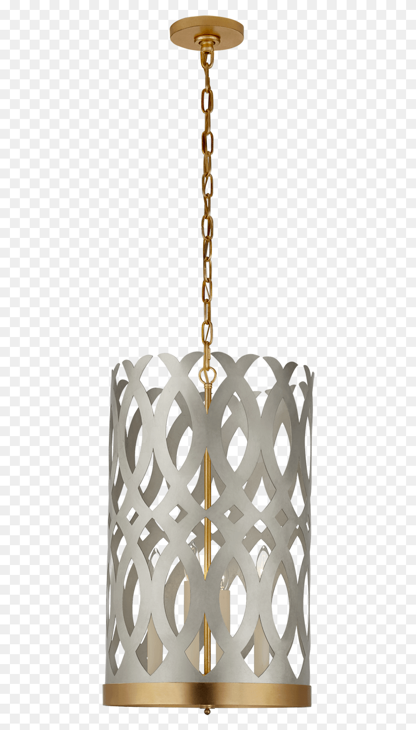 430x1413 Ingrid Tall Chandelier In Burnished Silver Leaf And Chandelier, Fence, Chain, Furniture HD PNG Download