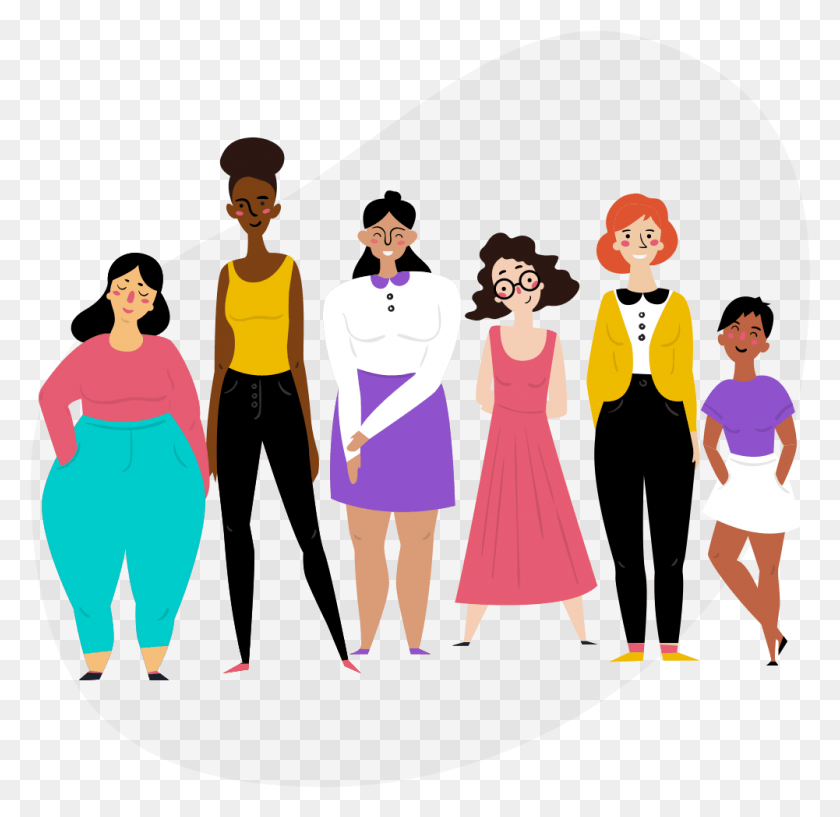 1001x972 Inhersight Brings The Experiences Of Working Women Free Diverse Women Clipart, People, Person, Human HD PNG Download
