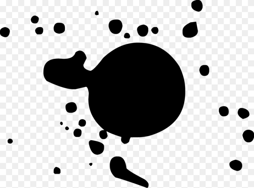 Ink Blot, Gray Clipart PNG