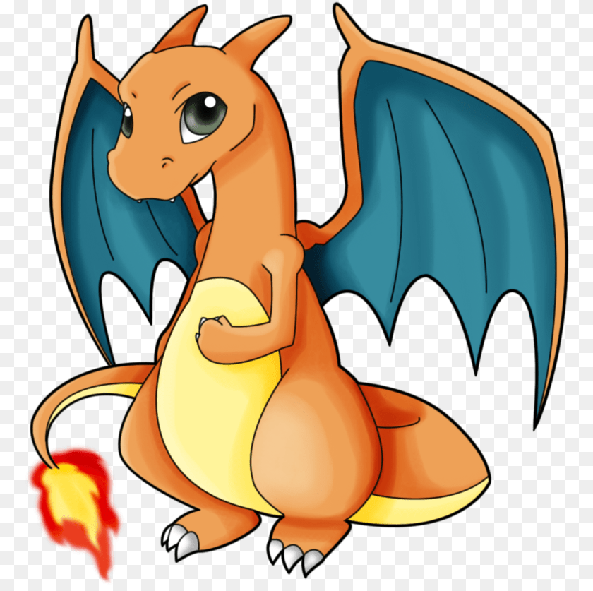 Ink Cute Pokemon Charizard, Animal, Bear, Mammal, Wildlife Sticker PNG