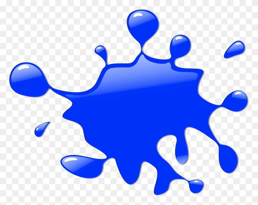 4273x3331 Ink Splatter Cliparts Blue Paint Splatter Clipart, Leaf, Plant, Jigsaw Puzzle HD PNG Download