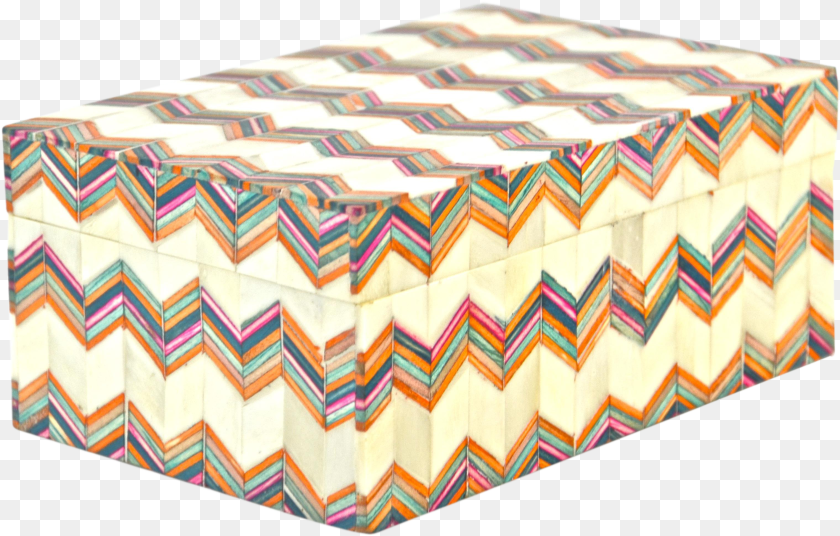 Inlaid Bone Chevron Box Box Transparent PNG