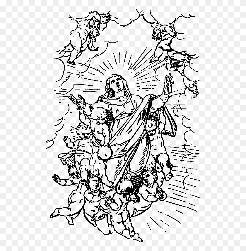 526x798 Input Angels Raising The Virgin Mary To Heaven, Gray, World Of Warcraft HD PNG Download