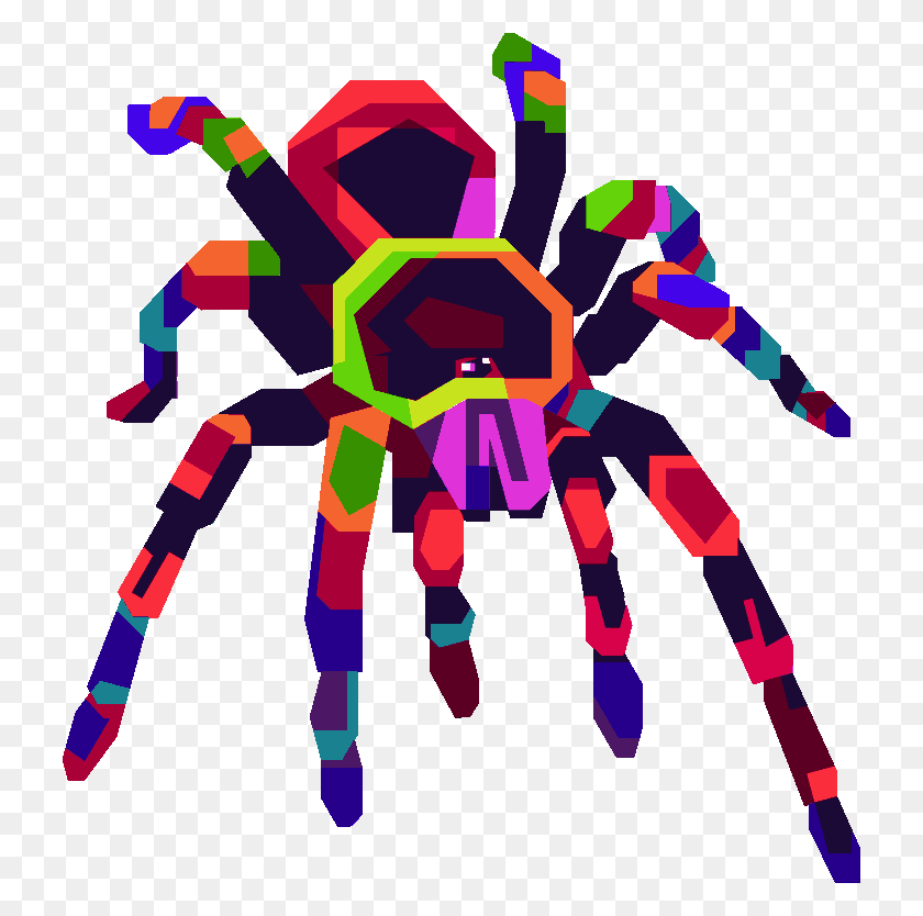 726x774 Input Geometric Tarantula By Bayuniatini No Shadow, Paper, Spider, Invertebrate HD PNG Download