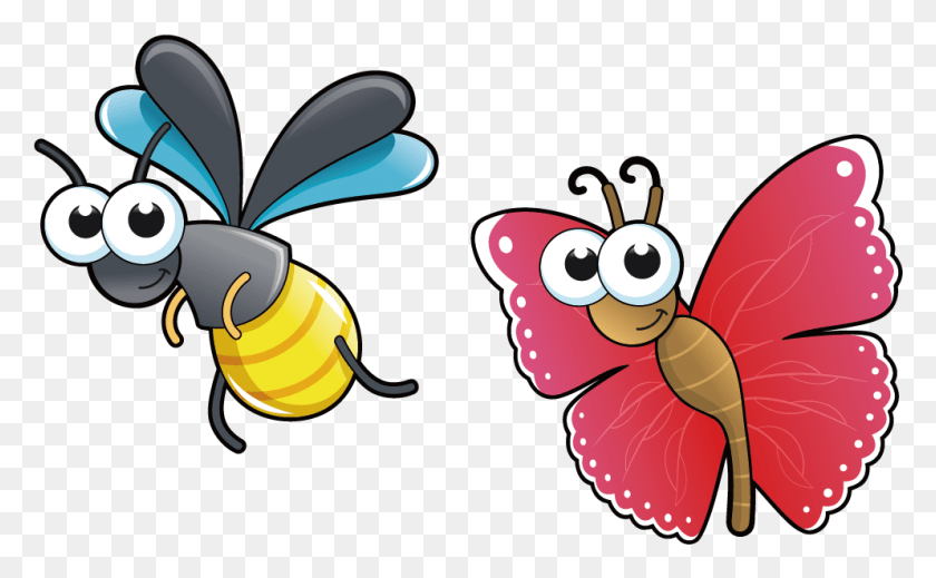 994x585 Insect Cartoon Drawing Clip Art Bugs Cartoon, Invertebrate, Animal, Bee HD PNG Download