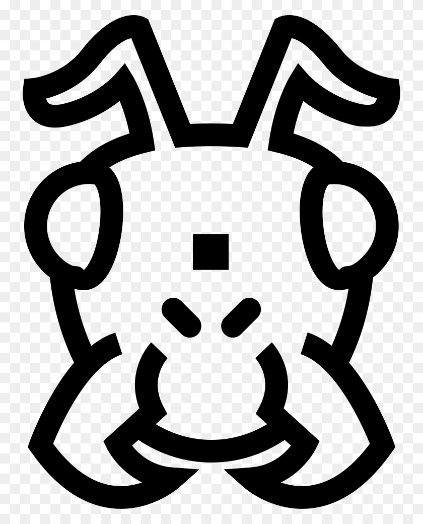 750x980 Insect Face Outline Comments Insect Face Logo, Stencil, Symbol, Emblem HD PNG Download
