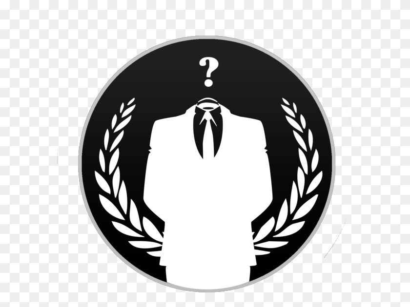 608x570 Inside Anonymous Anonymous Logo Black, Emblem, Symbol, Text HD PNG Download