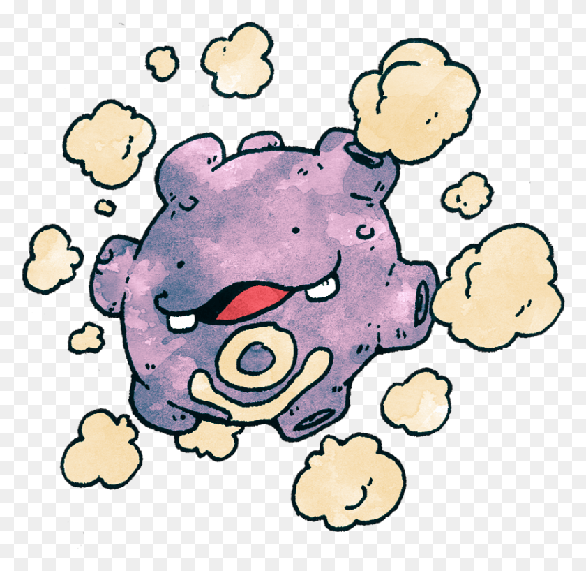 831x808 Inspired By Mossworm 39s Koffing Cartoon, Doodle HD PNG Download