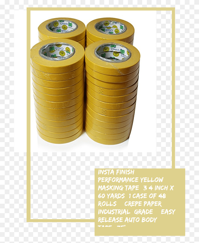 724x966 Insta Finish Performance Yellow Masking Tape 1 Case Money, Text, Disk, Gold HD PNG Download