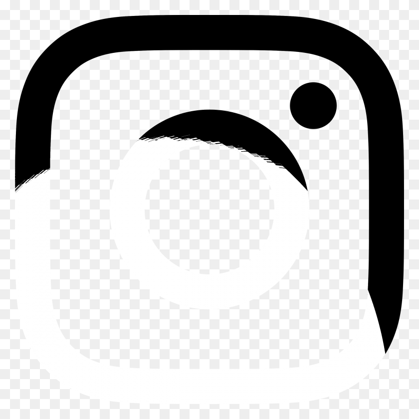 2400x2400 Instagram 2016 Logo Black And Ahite, Текст, Символ, Трафарет Hd Png Скачать