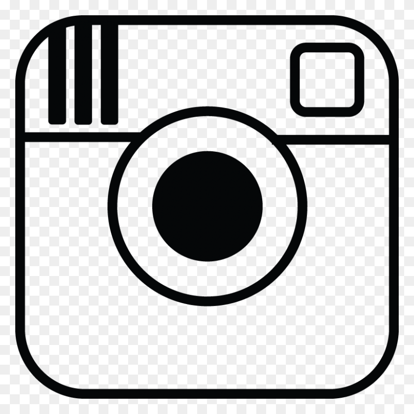 800x800 Instagram Clipart Transparent Background Transparent Background Instagram Logo Black And White, Electronics, Camera, Digital Camera HD PNG Download