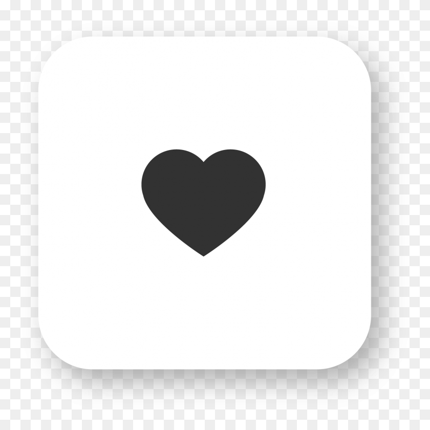 1545x1545 Instagram Heart White Square Transparent Background Heart, Electronics, Stencil, Gray HD PNG Download