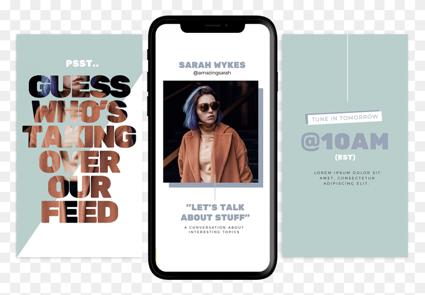 1092x734 Instagram Story Takeover Template Iphone, Person, Human, Sunglasses HD PNG Download
