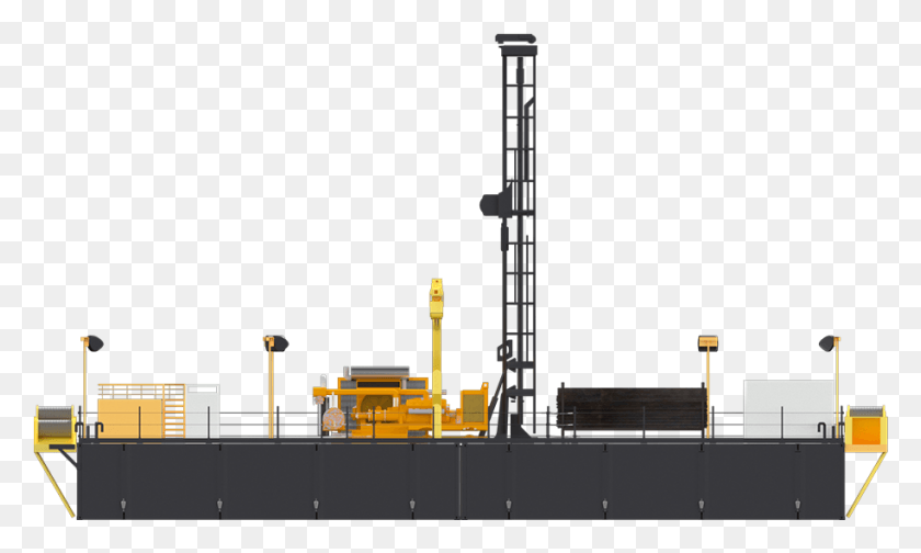 915x522 Installed With Drilling Equipment Ship, Barge, Watercraft, Boat Descargar Hd Png