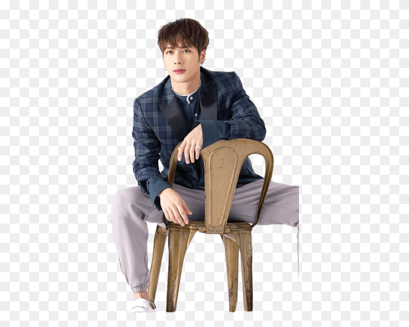388x613 Instyle Korea Jackson Wang, Chair, Furniture, Clothing HD PNG Download