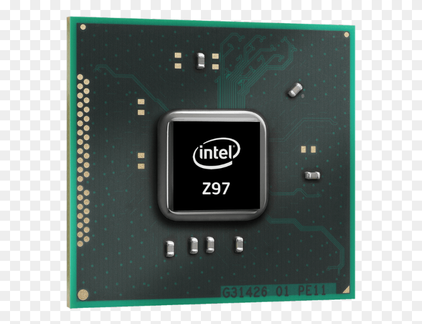 579x586 Intel, Electronic Chip, Hardware, Electronics HD PNG Download