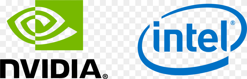 2295x739 Intel Nvidia Logo Nvidia Logo Transparent PNG