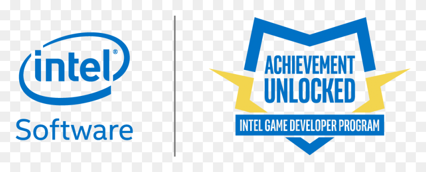 980x351 Intel Software Achievement Unlocked Intel, Logo, Symbol, Trademark HD PNG Download