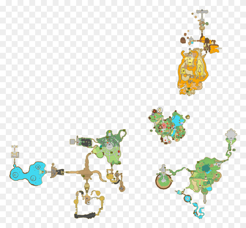 Интерактивная Карта Skyward Sword, Графика, Цветочный Дизайн