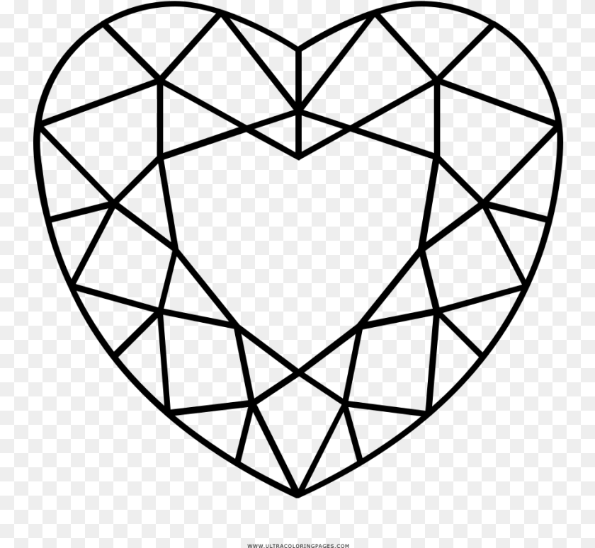 751x774 Interesting Baseball Diamond Coloring Pages Heart Shape Diamond Vector, Gray Transparent PNG