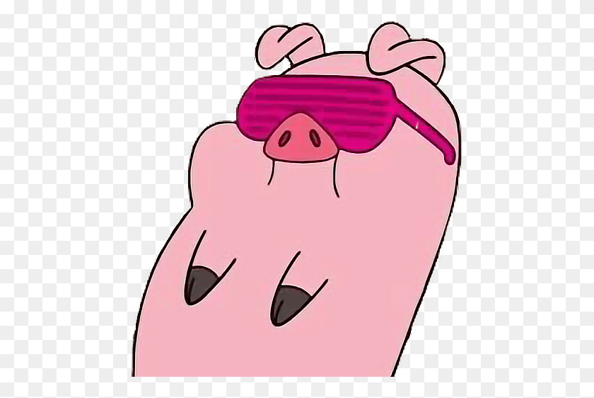 468x502 Interesting Gravity Falls Pigs Freetoedit Pato Gravity Falls, Heel, Mouth, Lip HD PNG Download
