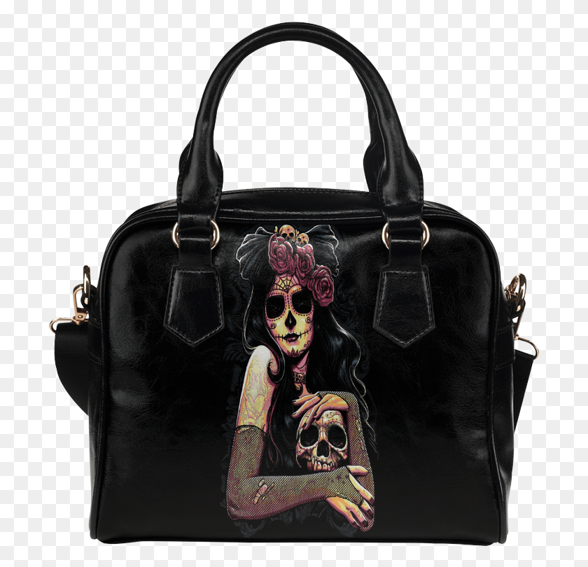 701x750 Interestprint Sugar Skull Dia De Los Muertos Women39s Dmdstyles Cavalier King Charles, Handbag, Bag, Accessories HD PNG Download