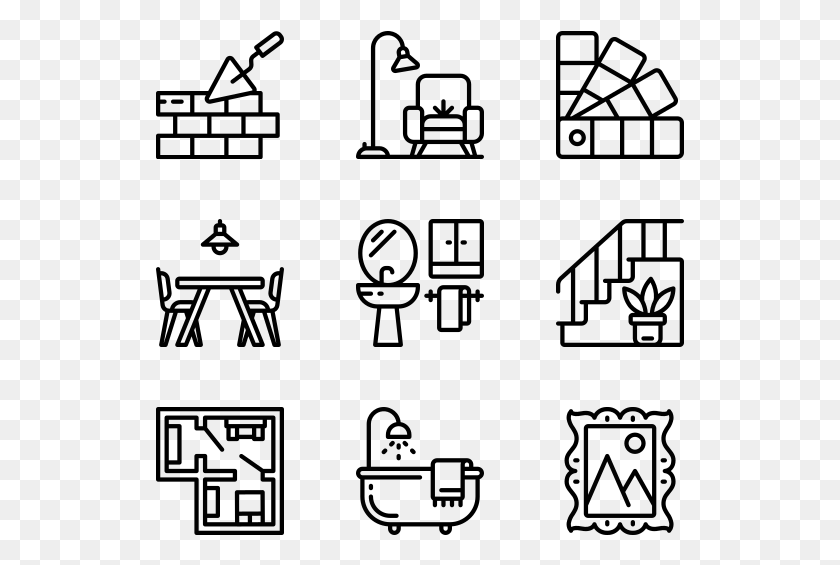 529x505 Interior Design Free Icons Work, Gray, World Of Warcraft HD PNG Download