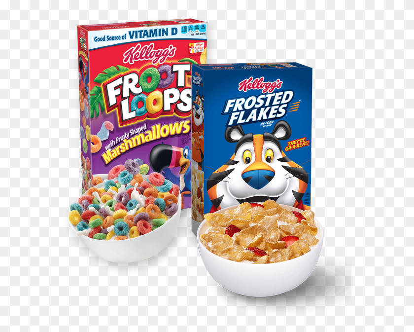 586x613 International Cereals With A Vast Variety Introduced Frosted Flakes, Food, Toy, Snack HD PNG Download
