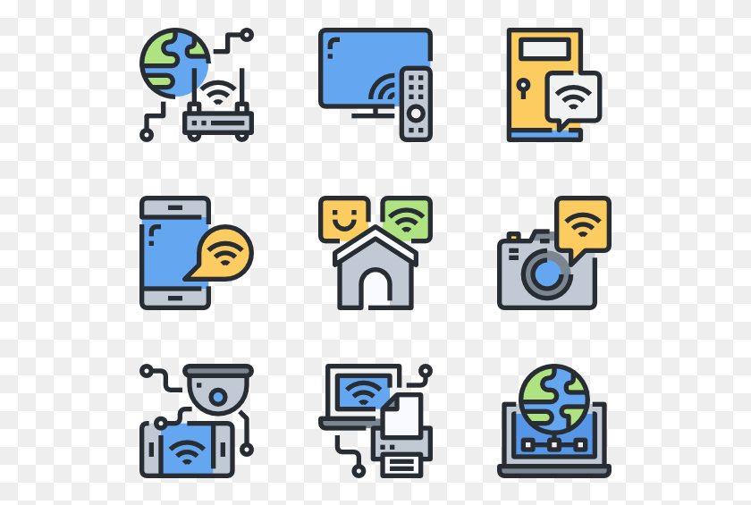 529x505 Internet Of Thing Cyber Security Icon Set, Mobile Phone, Phone, Electronics HD PNG Download