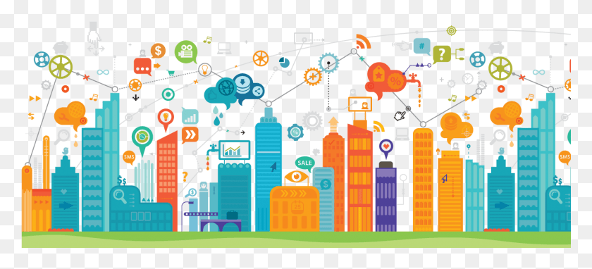 1441x595 Internet Of Things In Smart Cities Future Of Work, Graphics, Angry Birds HD PNG Download