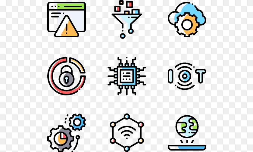 529x505 Internet Technology Core Human Capital Icons Sticker PNG