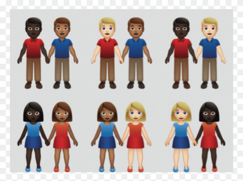 783x568 Interracial Gay Couple Emoji, Doll, Toy, Person HD PNG Download