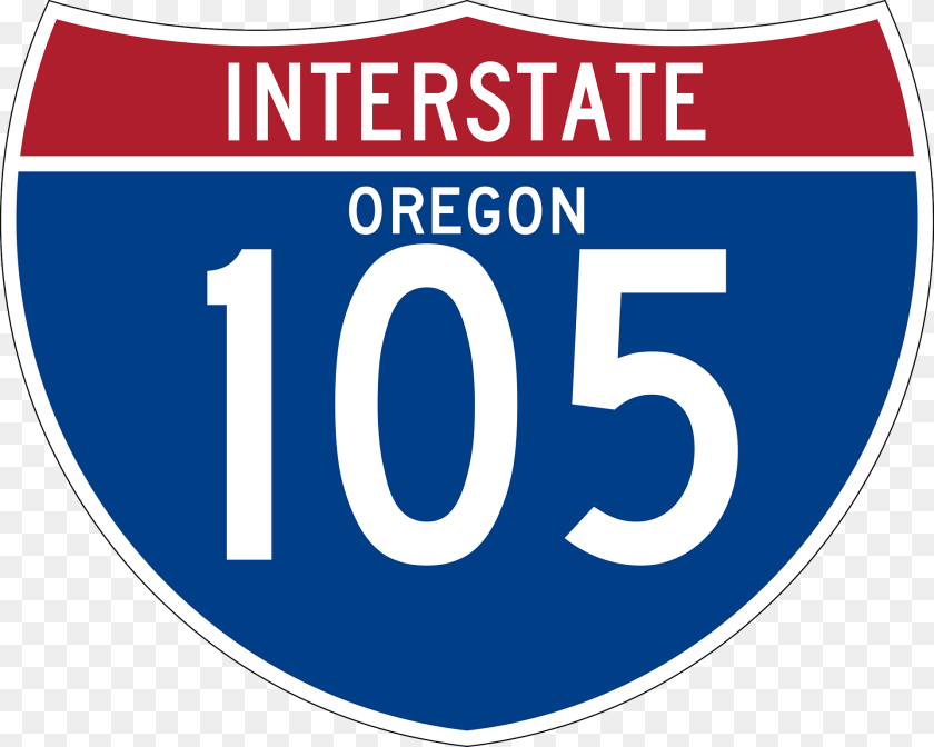 Interstate 105 Oregon Sign Clipart, License Plate, Transportation, Vehicle, Symbol PNG