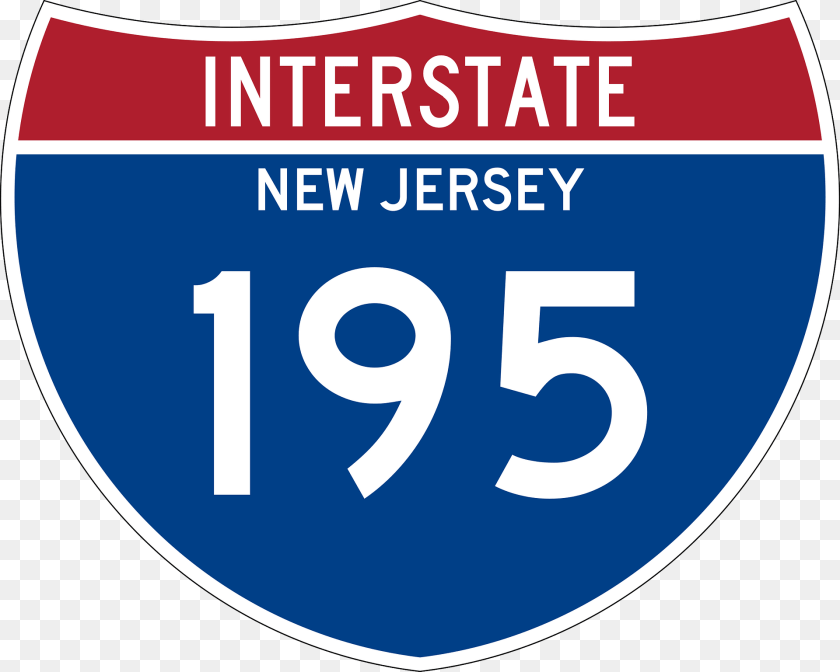 1920x1537 Interstate 195 New Jersey Metric Sign Clipart, Symbol, Text Transparent PNG