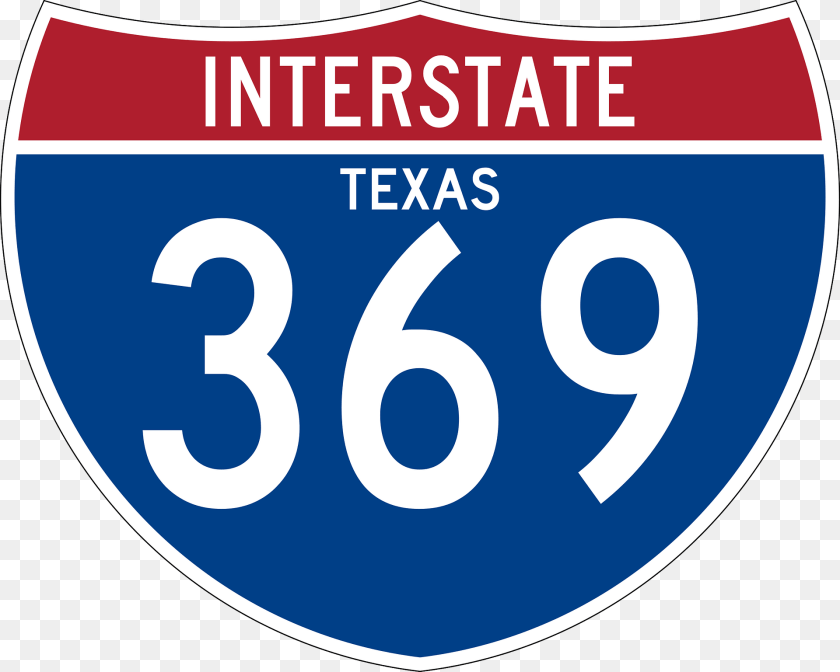 Interstate 369 Texas Sign Symbol, Number, Text Clipart PNG