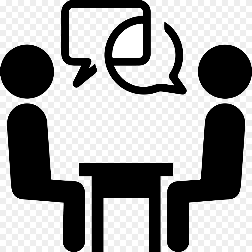 2133x2133 Interview Clipart Primary Research, Stencil, Conversation, Person, Symbol Transparent PNG