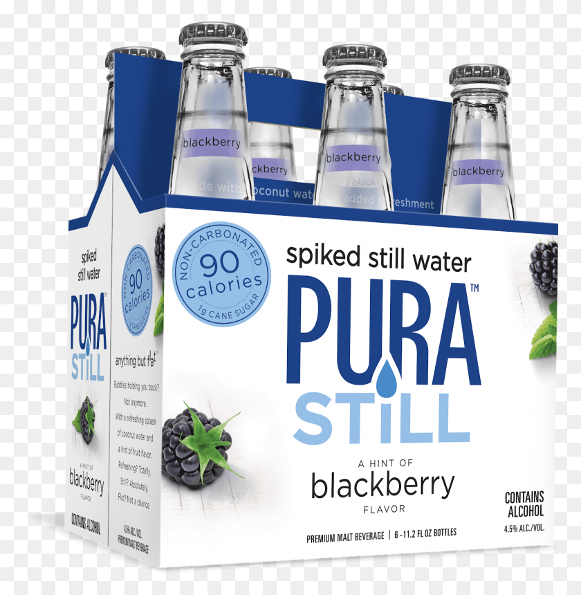 1319x1354 Introducing Pura Still Pura Still Spiked Water, Bottle, Beverage, Drink HD PNG Download