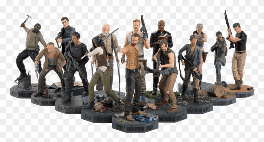 901x454 Descargar Png / The Walking Dead Collector39S Model Series Figurine, Persona, Humano, Ropa Hd Png