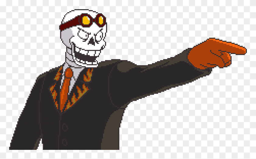 1165x690 Inverted Fate Lawyer Pap Fansprite Inverted Fate Papyrus, Face, Hand, Gun HD PNG Download