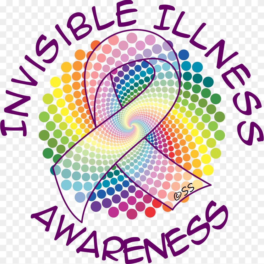 Invisible Illness Awareness Week 2018, Art, Graphics, Spiral, Text Sticker PNG