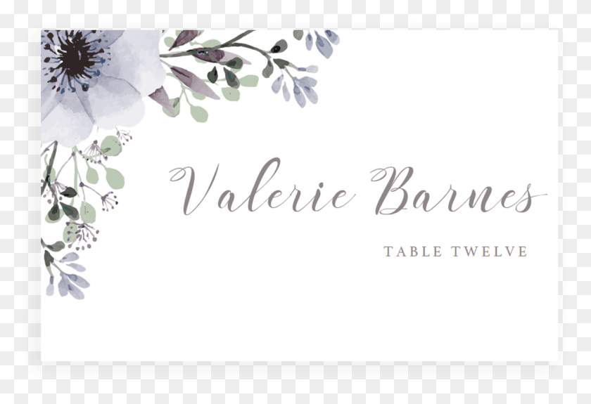 1162x768 Invitation Business Card Purple Flowers Purp Transprent Place Cards Flowers, Plant, Text, Flower HD PNG Download