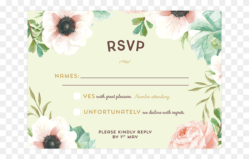 665x477 Invitation Mariage Personnalise Fleurs Pink Mint Bouquet Invitation Mariage Response, Text, Envelope, Mail HD PNG Download
