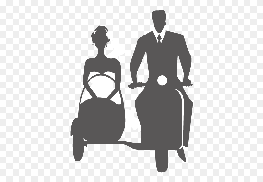 392x520 Invitation Marriage Illustration People Riding A Tricycle Vector Wedding Illustration, Person, Human, Stencil Descargar Hd Png