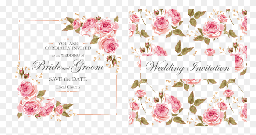 2391x1182 Invitation Transparent Background Wedding Invitation Transparent Background, Floral Design, Pattern, Graphics HD PNG Download